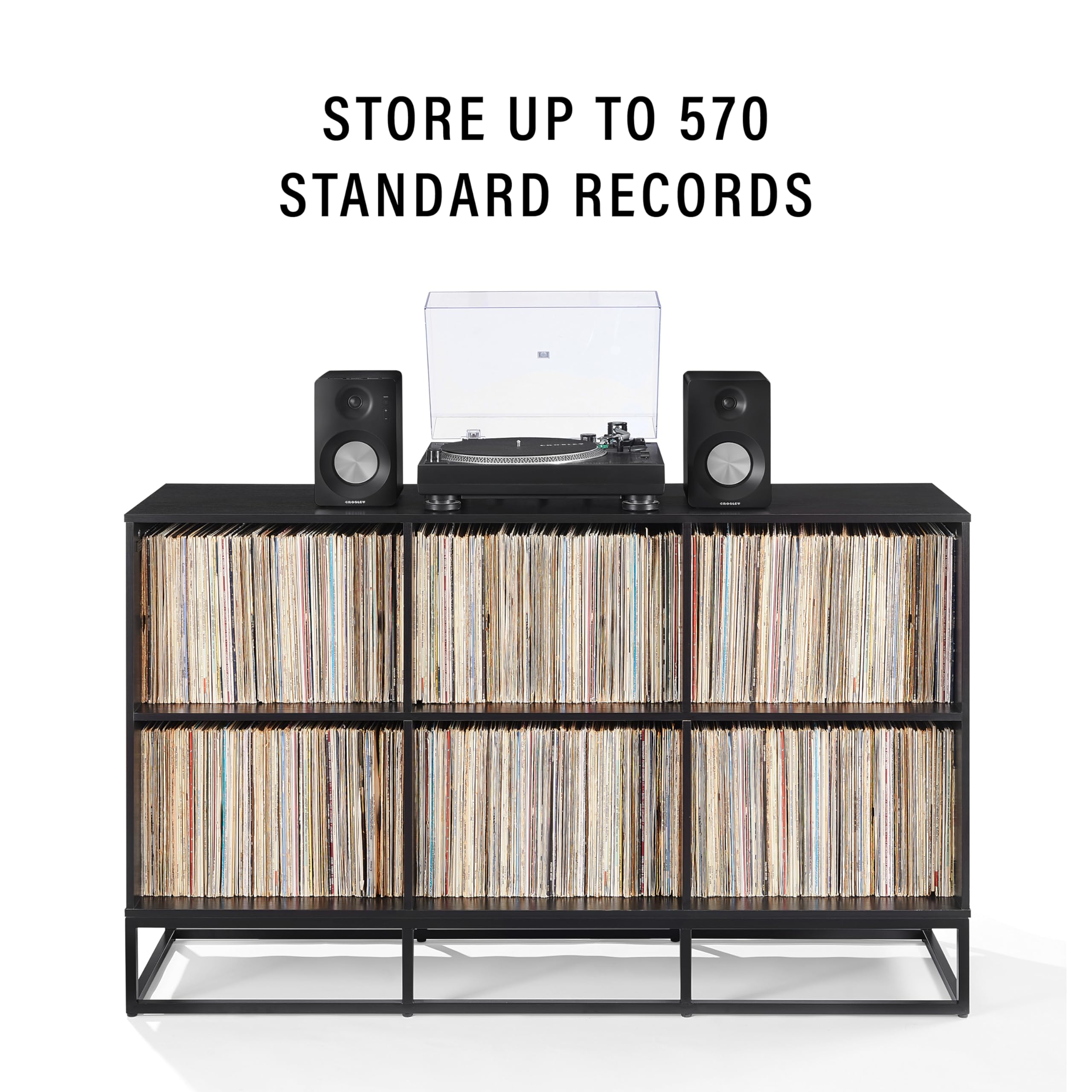 Amazon.com: Crosley Furniture Enzo 6 Cube Record Storage Media